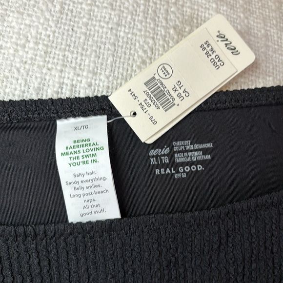 NWT Aerie Crinkle Cheekiest Tie Bikini Bottoms - Picture 7 of 8